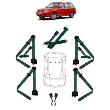 Imagem de Kit cinto de segurança COMPLETO para VOLKSWAGEN PARATI + fechos - HCML