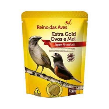 Imagem de Ração Reino das Aves Extra Gold Ovos e Mel para Pássaros - 500g