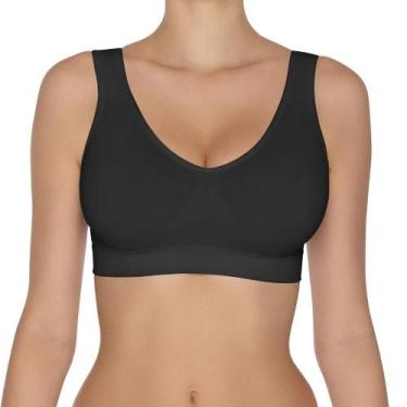 Imagem de Top Sem Bojo Hanes De Academia Liso Feminino, Preto, P