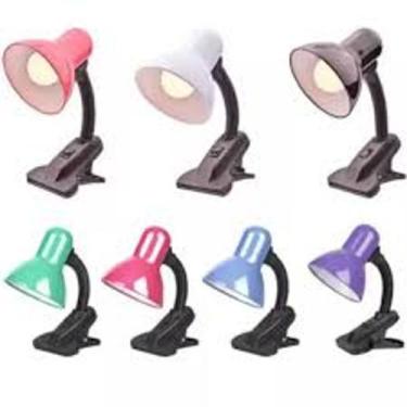 Imagem de Luminaria De Mesa Com Garra   PRETO -ROSA-BRANCA - J&L NAIL, Bivolt