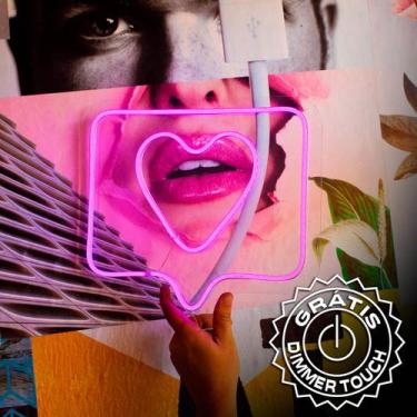 Imagem de Painel Luminoso Letreiro Criativo INSTA - Neon LED Rosa - Studio 360 G