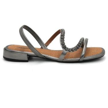 Imagem de Sandalia Mississipi MB671 Rasteirinha Festa Metalizada Feminina, 37, P