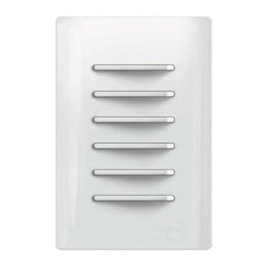 Imagem de Interruptor Novara Branco 6 Teclas Simples 4x2 Com Placa Dicompel, Bra