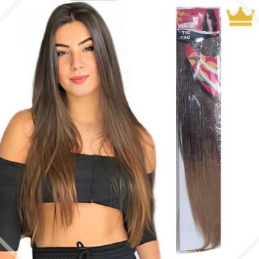 Imagem de Cabelo Aplique Tic Tac Liso Orgânico 1 Tela 150gr De 70cm - Weng, Apli