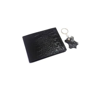 Imagem de Carteira Masculina em Couro Artesanal com Porta Cartões, Notas, Chip e