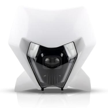 Imagem de ABCERRSI Farol de LED Dirt Bike, farol elíptico para motocicleta, carenagem para TC FE TE EXC XCW SXF SX 125 250 300 350 450 500 530 SMC R 690 2024, branco