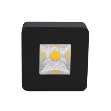 Imagem de Spot Sobrepor Quadrado Preto 5W 3000K Bivolt - Opus - HM35567