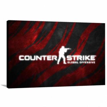Imagem de Quadro decorativo CSGO - FPS - Jogos - Tela em Tecido - Wall Frame