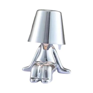 Imagem de Abajur de Mesa Dourado - Luminária de Cabeceira para Quarto, Sala e Re