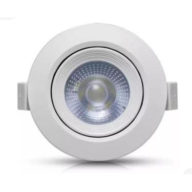 Imagem de Kit de 12 Spot LED Embutir Direcionável Redondo 9W Bivolt 3500K Branco