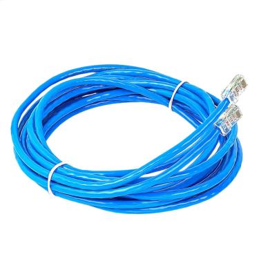 Imagem de Cabo de Rede 4 Metros Cat 5 Azul Internet Montado