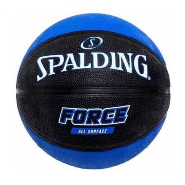 Imagem de Bola De Basquete Spalding Force - Borracha - Preto/azul