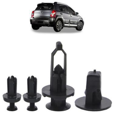 Imagem de Kit Grampo Presilha Parabarro Traseiro Etios Cross 2013 A 2018 4 Peças