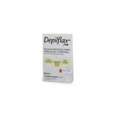 Imagem de 20 Folhas de Cera Depilatória Corporal Natural - Depilflax, 10cm x 18c