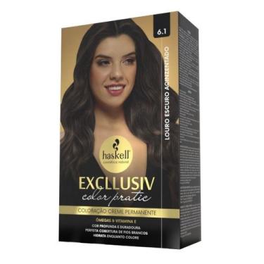 Imagem de Kit Coloração Excllusiv Color Pratic 6.1 Louro Escuro Acinzentado - Ha