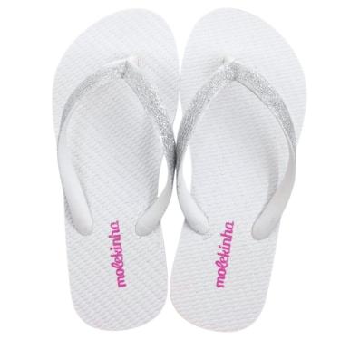 Imagem de Chinelo Dedo Infantil Menina Casual Dia a Dia Escola Passeio Praia com Glitter Molekinha 2364.400