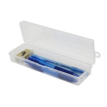 Imagem de Creative Hobbies Mini Caixa de Armazenamento de Polipropileno Transparente com Tampa Articulada e Fecho de Pressão- para Lápis, Canetas, Brocas, Material de Escritório, Organização (, Claro)