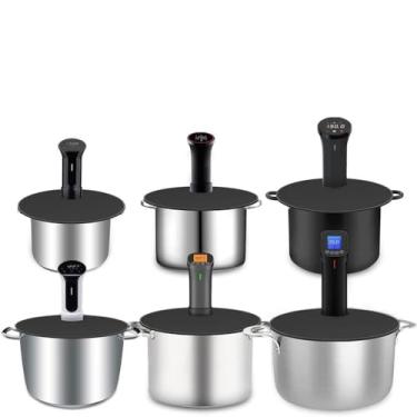 Imagem de Tampa Sous Vide, Tampa de Pote de Silicone 250g Tampas de Silicone para Recipiente Sous Vide para a Maioria Dos Potes Sous-Vide Com Abertura de 2-⅛ de Diâmetro