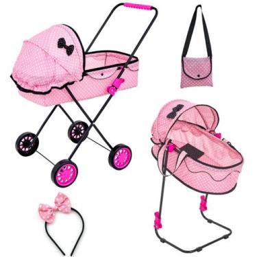 Imagem de Carrinho De Boneca Veneza Infantil Reborn Berço De Boneca - Sag Toys, 