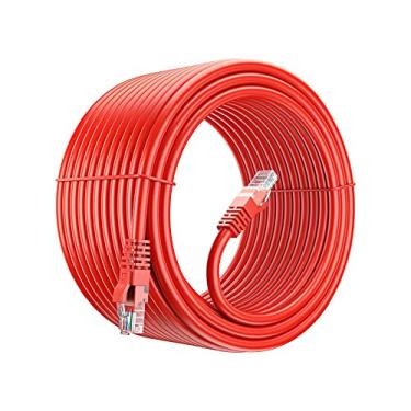 Imagem de Maximm Cabo Ethernet Cat 6 de 250 pés, 100% cobre puro, cabo LAN Cat6, cabo de Internet, cabo patch e cabo de rede - UTP (vermelho) 70 metros