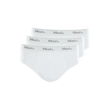 Imagem de Kit com 3 Cuecas Slip Mash 073.58, Branco, P