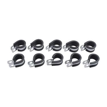 Imagem de Abraçadeira de Aço / Borracha 13x19 p/ Mangueira 06mm 10 Pçs - Royce C