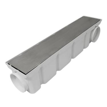 Imagem de Kit 2 Ralos Invisíveis 10x50 - Sistema Cola Piso e Coletor Modular 2 em 1