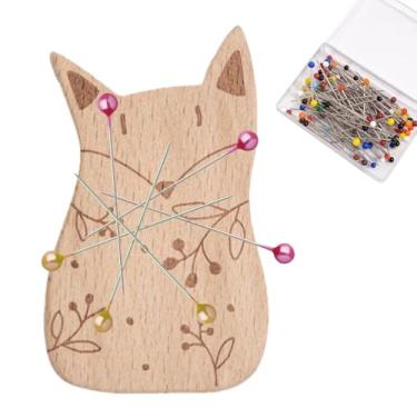 Imagem de Almofada Magnética Para Alfinetes,Porta-Agulhas Magnético | Organizador De Clips De De Com Cem Alfinetes Armazenamento Metálico Multiuso Para Casa Salão Artesanato Alfaiataria Costura Bordado