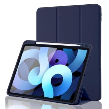 Imagem de Capa para iPad Air de 11 polegadas M2 2024 / Air 6ª 5ª 4ª geração 2022/2020 de 10,9 polegadas com suporte para lápis [proteção total + Apple 2nd Pencil Charging and Auto Wake/Sleep] (Navy Blue)
