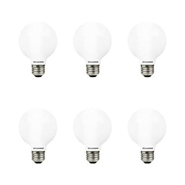 Imagem de Lâmpada SYLVANIA LED TruWave Natural Series Globe G25, 60W=6W, regulável, fosca, 2700K, branco macio - pacote com 6 (40889)