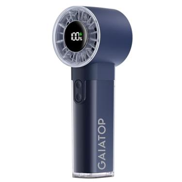 Imagem de Gaiatop Ventilador turbo portátil portátil, 1-100 velocidades ajustáveis de alta velocidade, 3-20 horas de tempo de resfriamento, 4800 mAh USB recarregável, portátil, ventiladores de mão pequenos com