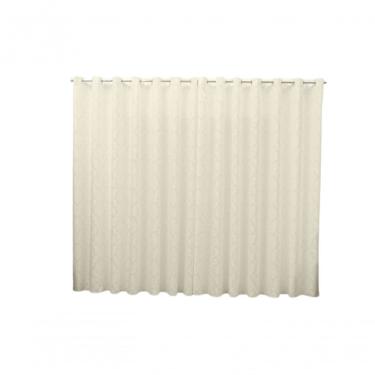 Imagem de Cortina 6,00x2,50 Sala Quarto Cozinha Varão Tecido Jacquard Cor:pérola