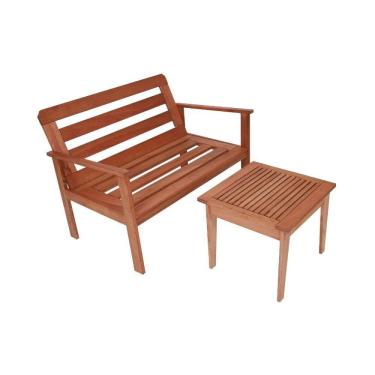 Imagem de Conjunto Sofá E Mesa De Centro Madeira Maciça Madeira