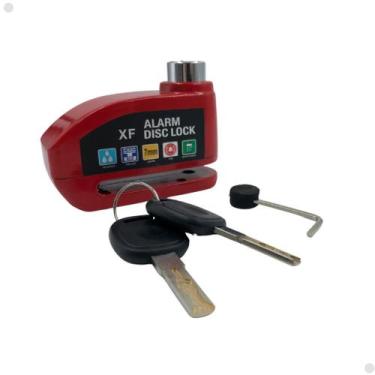 Imagem de Trava cadeado  De Moto e Bike freio a Disco com alarme Sonoro Antifurt