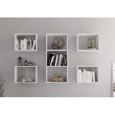 Imagem de Kit Nichos 7 Compartimento Canada Branco - CASA H