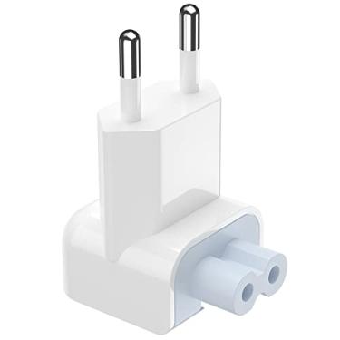 Imagem de KOOPAO Adaptador De Energia Ca Para Tomada Parede Europeia Duck Head (1 Unidade), Plugue Padrão Ue Macbook Pro/Macbook Air/Mac Ibook/Iphone/Ipod/Etc.