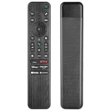 Imagem de Controle remoto por voz RMF-TX810U compatível com Sony 4K Ultra HD TV R-55A80CL XR-55A80L KD-65X77L KD-65X77CL KD-43X77L KD-85X77L Controlador de substituição com botões Netflix PrimeVideo YouTube