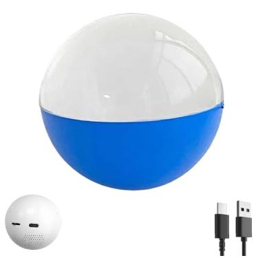 Imagem de Reprodutor de vídeo com bola de cristal de 6,9 cm, display digital, vídeos e fotos personalizáveis, presente personalizado para aniversário, aniversário, esfera iluminada de casamento (azul)
