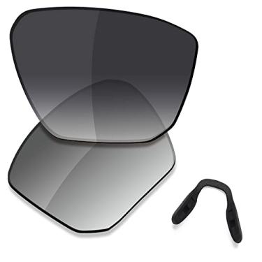 Imagem de SAUCER Lentes de reposição premium e protetores de nariz para óculos de sol Oakley Targetline OO9397 High Defense - Cinza Gradiente Tint