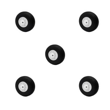 Imagem de 5PCS Light Sponge Tire with Plastic Hub for RC Plane Helicopter DIY Model Plane Wheel Replace Parts (1.25 Inch)