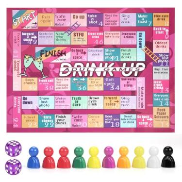 Imagem de ODGG Drinking Board Games for Adults, Waterproof Leather Mat Drinking Board Game, Fun Party Interactive Drinking Games for Game Night, Bachelorette Parties, Birthday, Age 21+, 2-8 Players