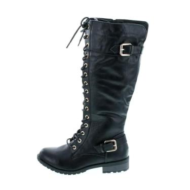 Imagem de Forever Link Mango 27 Botas femininas de cano alto com fivela, Preto, 9