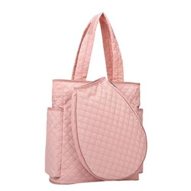 Imagem de menolana Bolsa para raquetes de tênis, fácil de organizar, portátil, grande capacidade, mochila esportiva para raquetes, mochila de pickleball para academia, Rosa