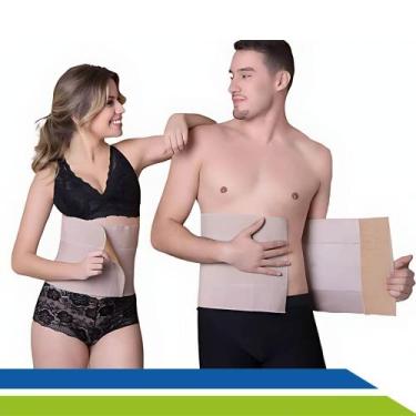 Imagem de Cinta Faixa Cirurgia Abdominal Elástica 3 Gomos Abdominoplastia Hérnia