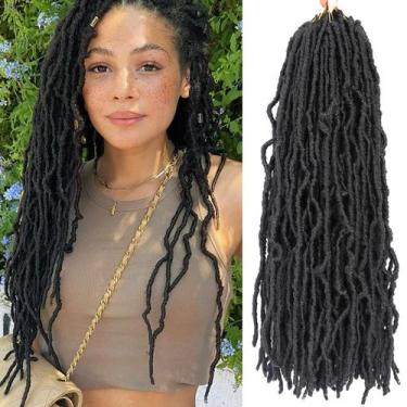 Imagem de Crochet Hair Faux Locs Soft Locs 18 polegadas, 7 pacotes para mulheres