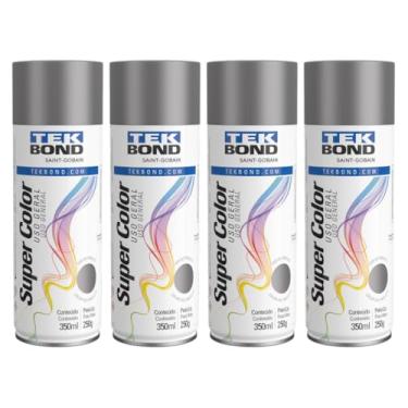Imagem de Kit 4 Tintas Spray Grafite Aerossol TekBond Uso Geral 350ml/250g