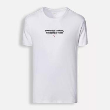 Imagem de Camiseta Reserva Estampa Mais Sorte Tenho Masculina Branca-Masculino