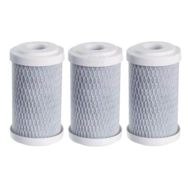 Imagem de 3 Refil Carbon Block 5X2.1/2 5 Micras Filtro Carvão Ativado - BR Fish 
