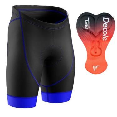Imagem de Bermuda Ciclismo Masculina de Compressão com Forro Gel D80 MPRO Preto 