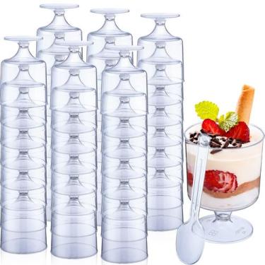 Imagem de Copos de sobremesa Nuogo 200 unidades 150 mL com colheres 60 unidades 